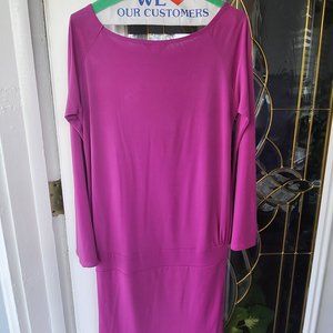 Fuschia Dress with Bell Sleeves